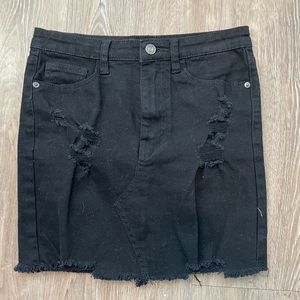 Pretty Little Thing High Waisted Black Mini Skirt